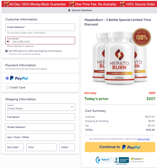 HepatoBurn Official Website Secure Order Page